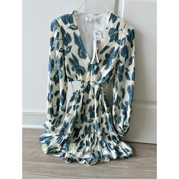 SIMKHAI LONDYN FLORAL CUTOUT MINI DRESS - Picture 3 of 4